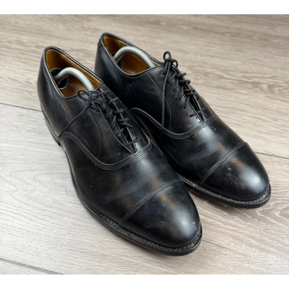 Allen Edmonds Mens Park Avenue Cap-Toe Oxford Leather Black 10 EEE